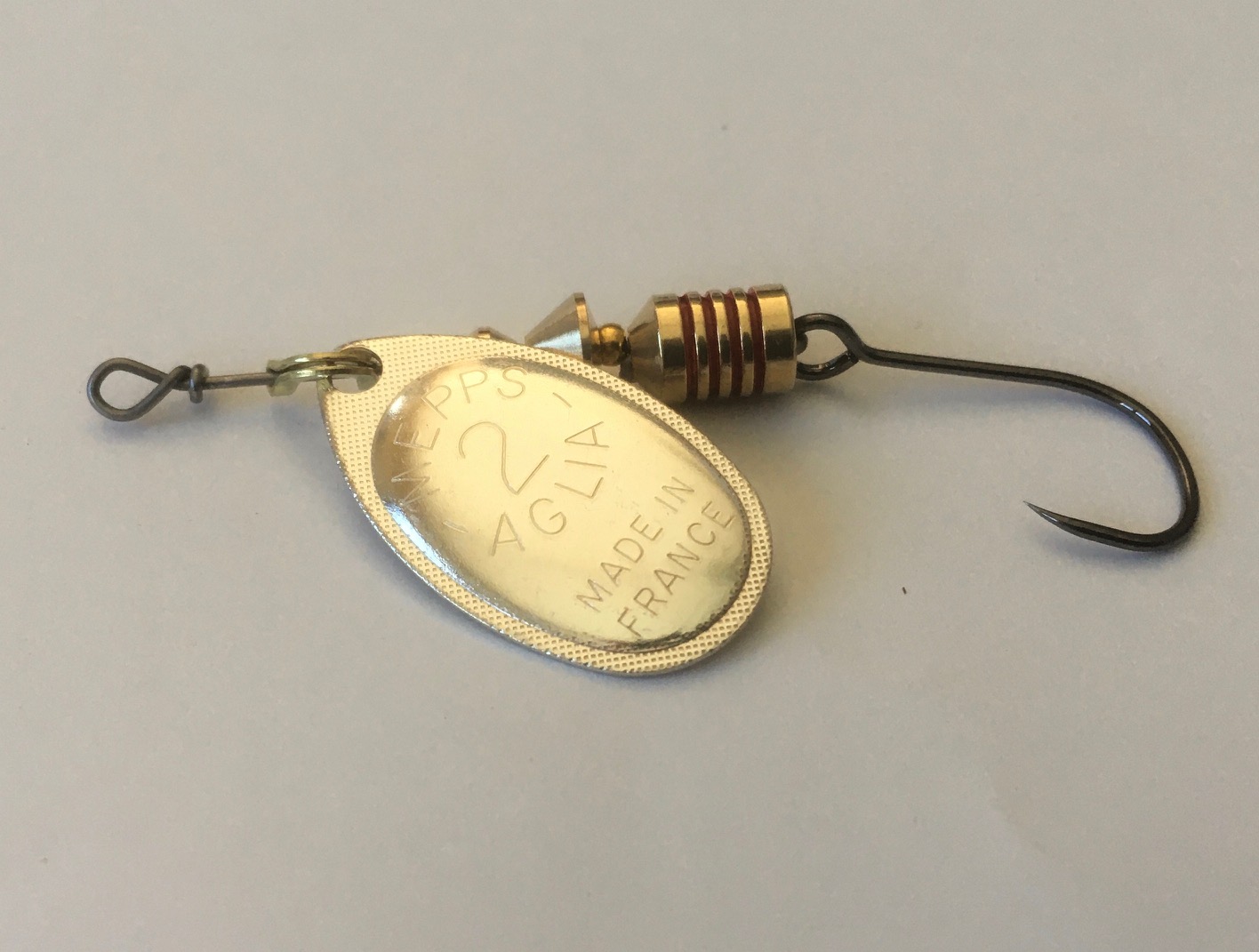 CUCHARILLA MEPPS AGLIA ANZUELO SIMPLE SIN MUERTE 2 P - PLATA