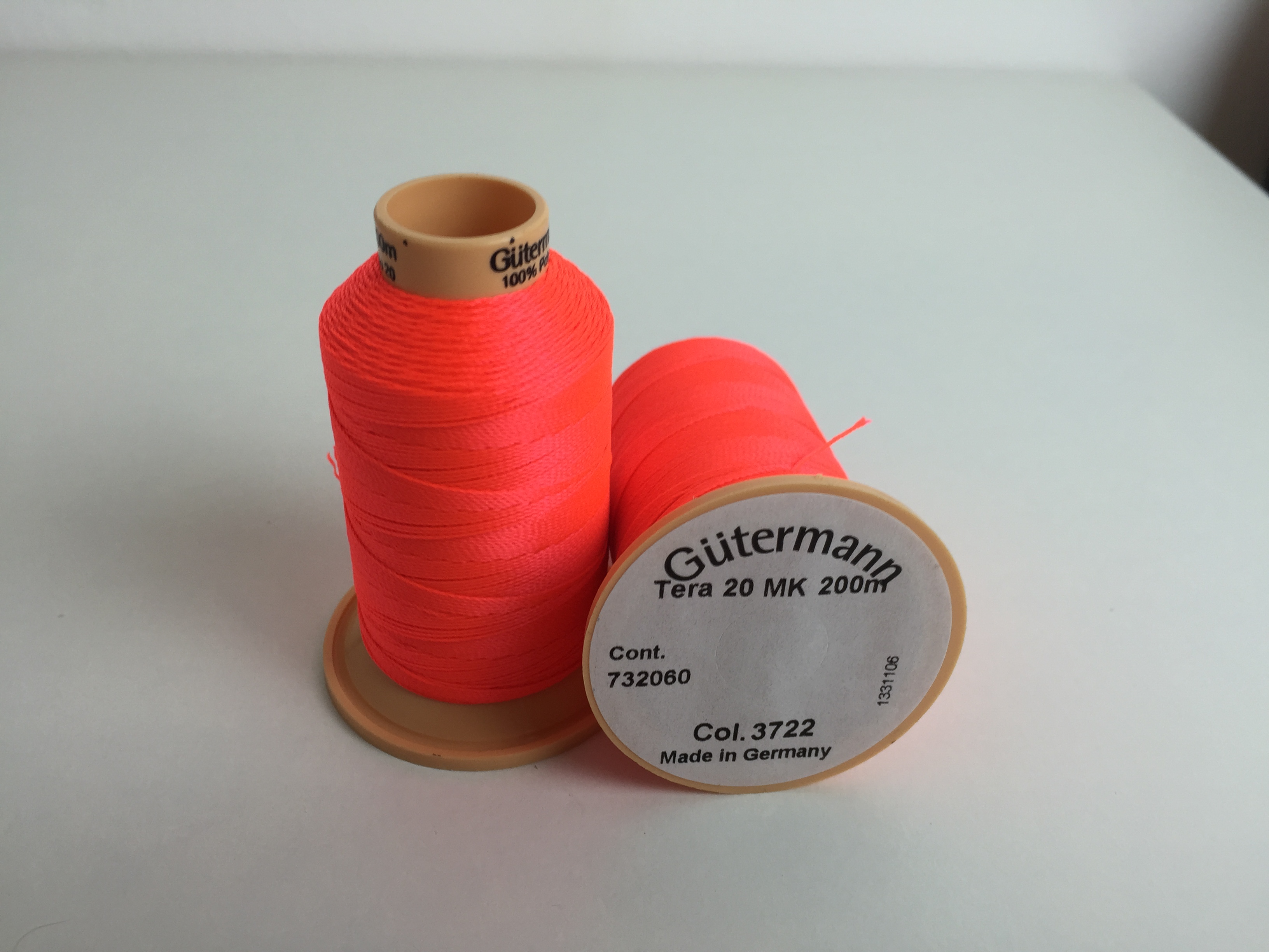HILO ANILLAR 200 m- TERA 20 MK - COL. 3722 ROJO FLUOR