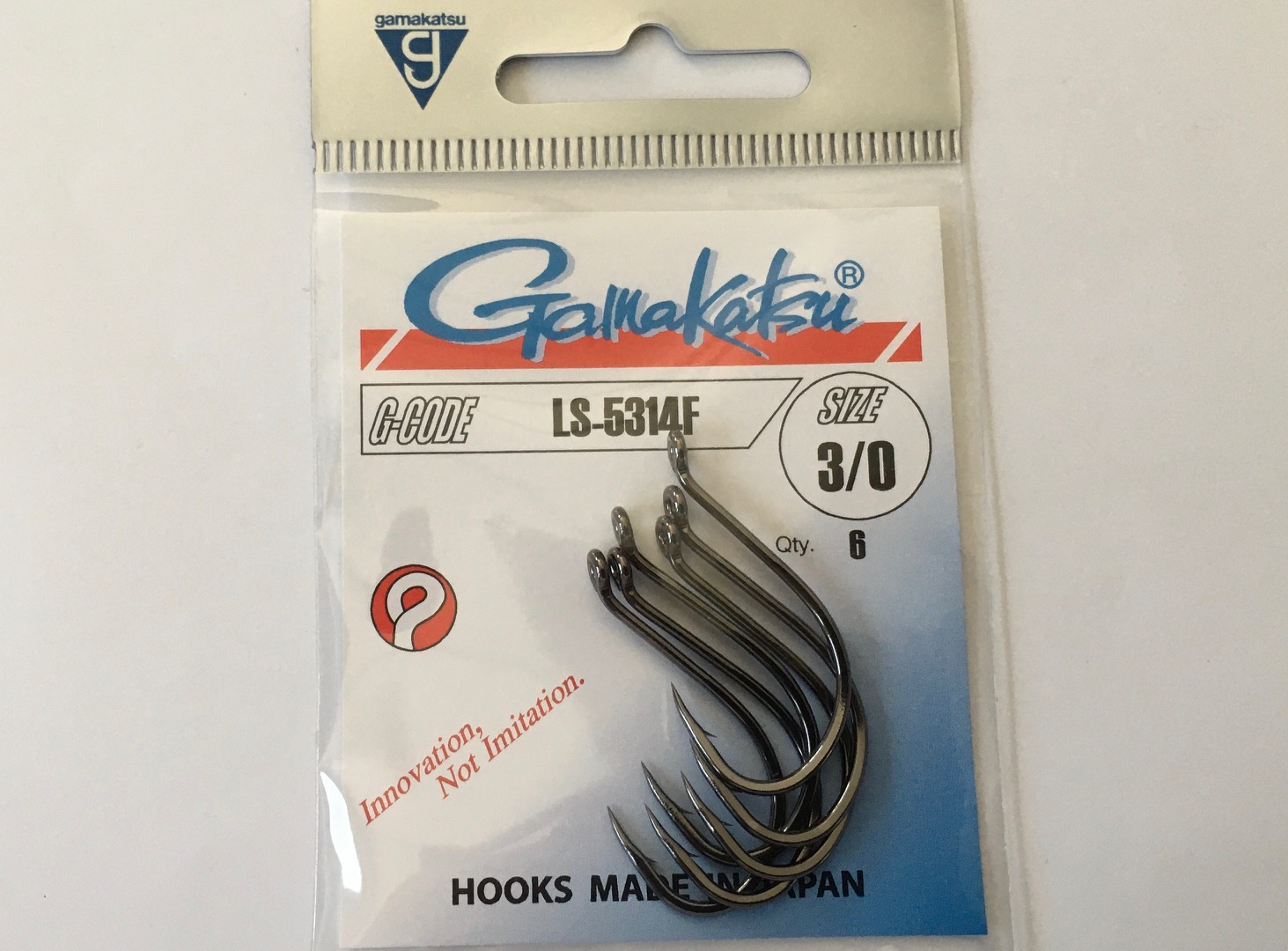ANZUELO GAMAKATSU LS-5314F HOOKS BLACK Nº 3/0 (6 unidades)