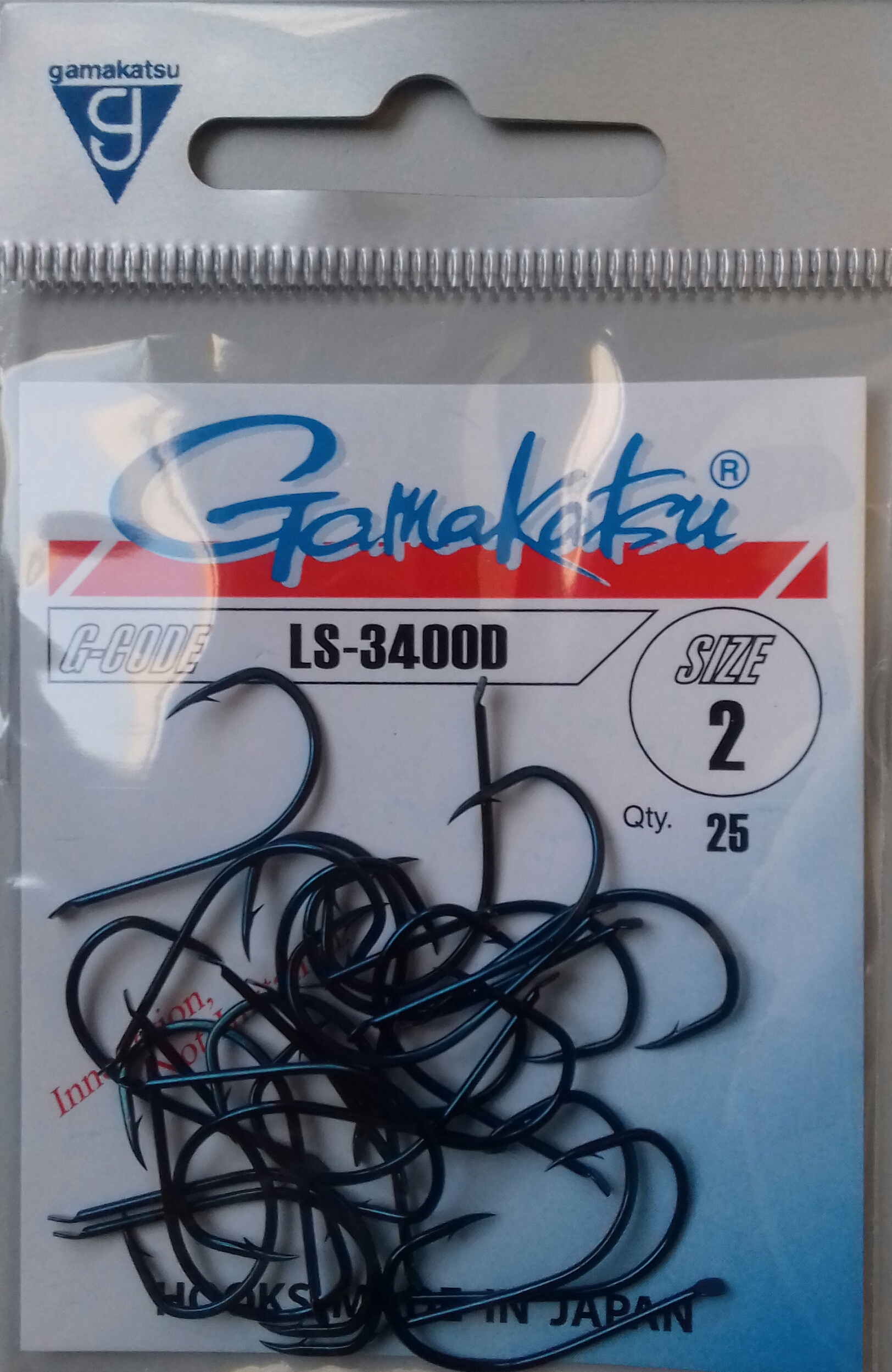 ANZUELO GAMAKATSU 3400D 2 (25 unidades)