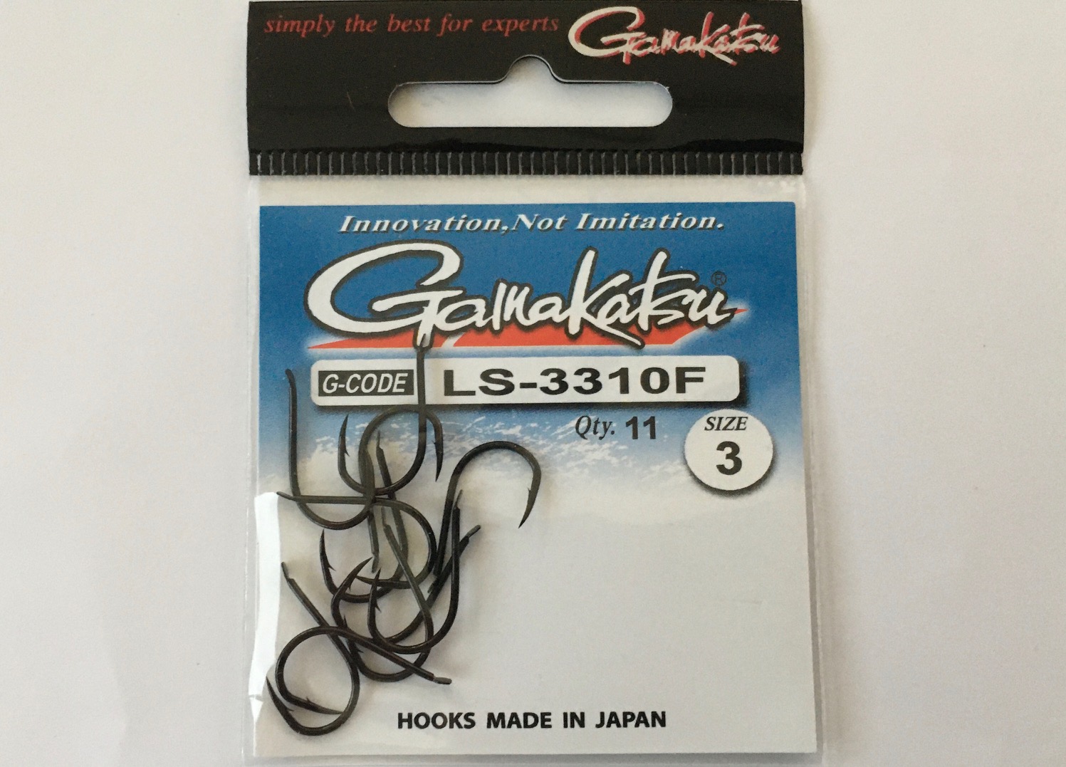 ANZUELO GAMAKATSU LS-3310F HOOKS BLACK Nº3 (11 unidades)