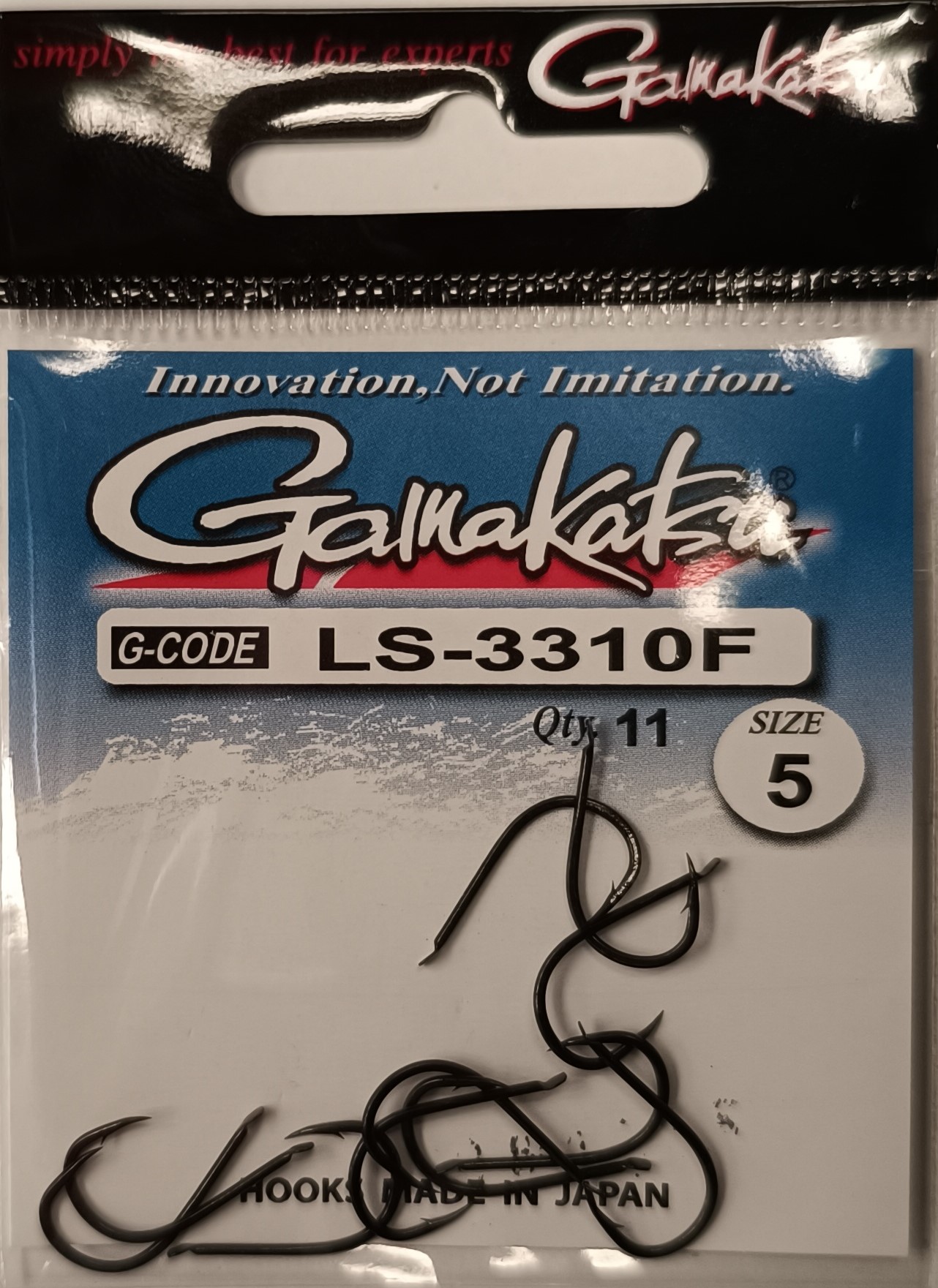 ANZUELO GAMAKATSU LS-3310F HOOKS BLACK Nº5 (11 unidades)