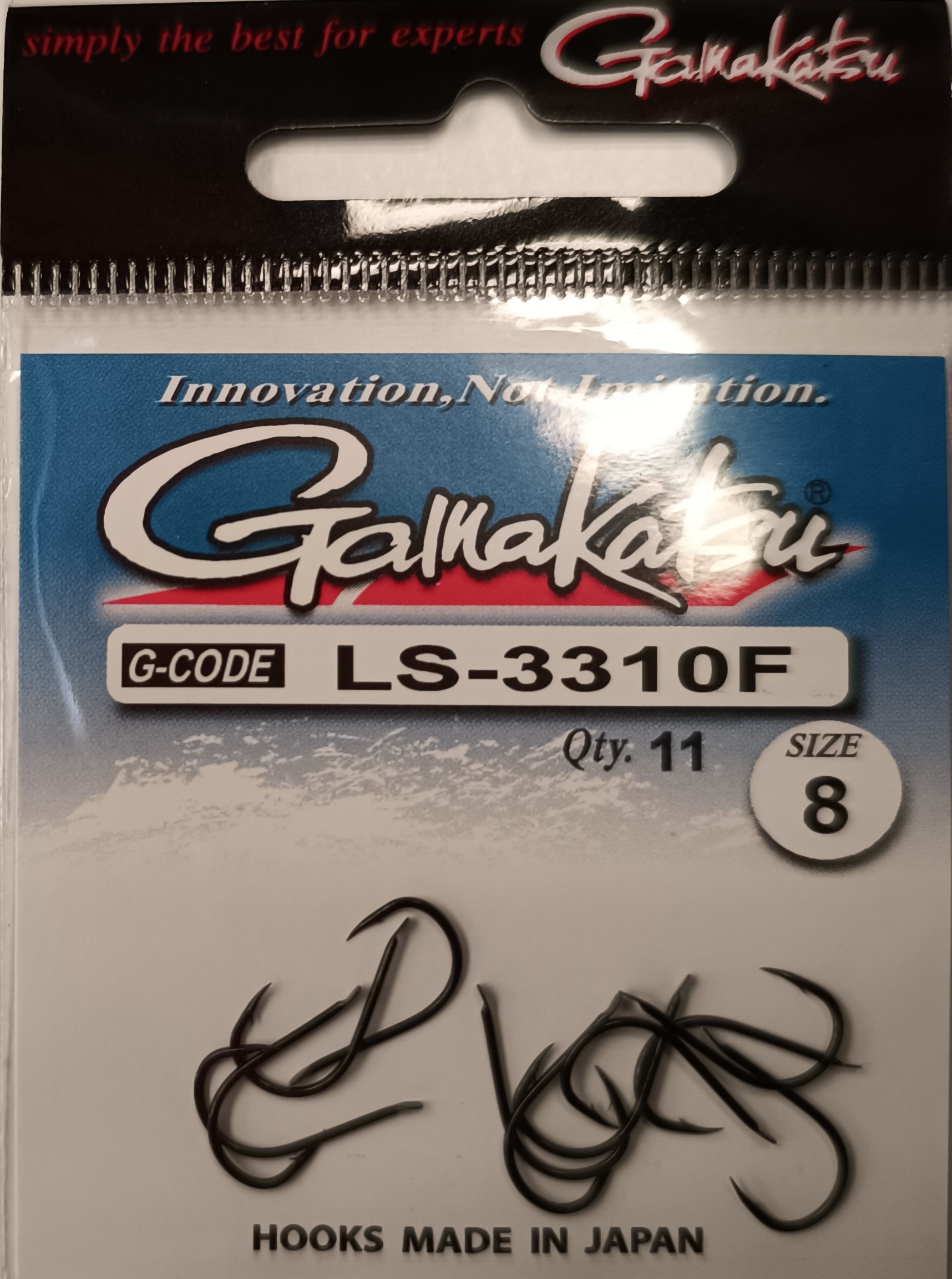 ANZUELO GAMAKATSU LS-3310F HOOKS BLACK Nº8 (11 unidades)