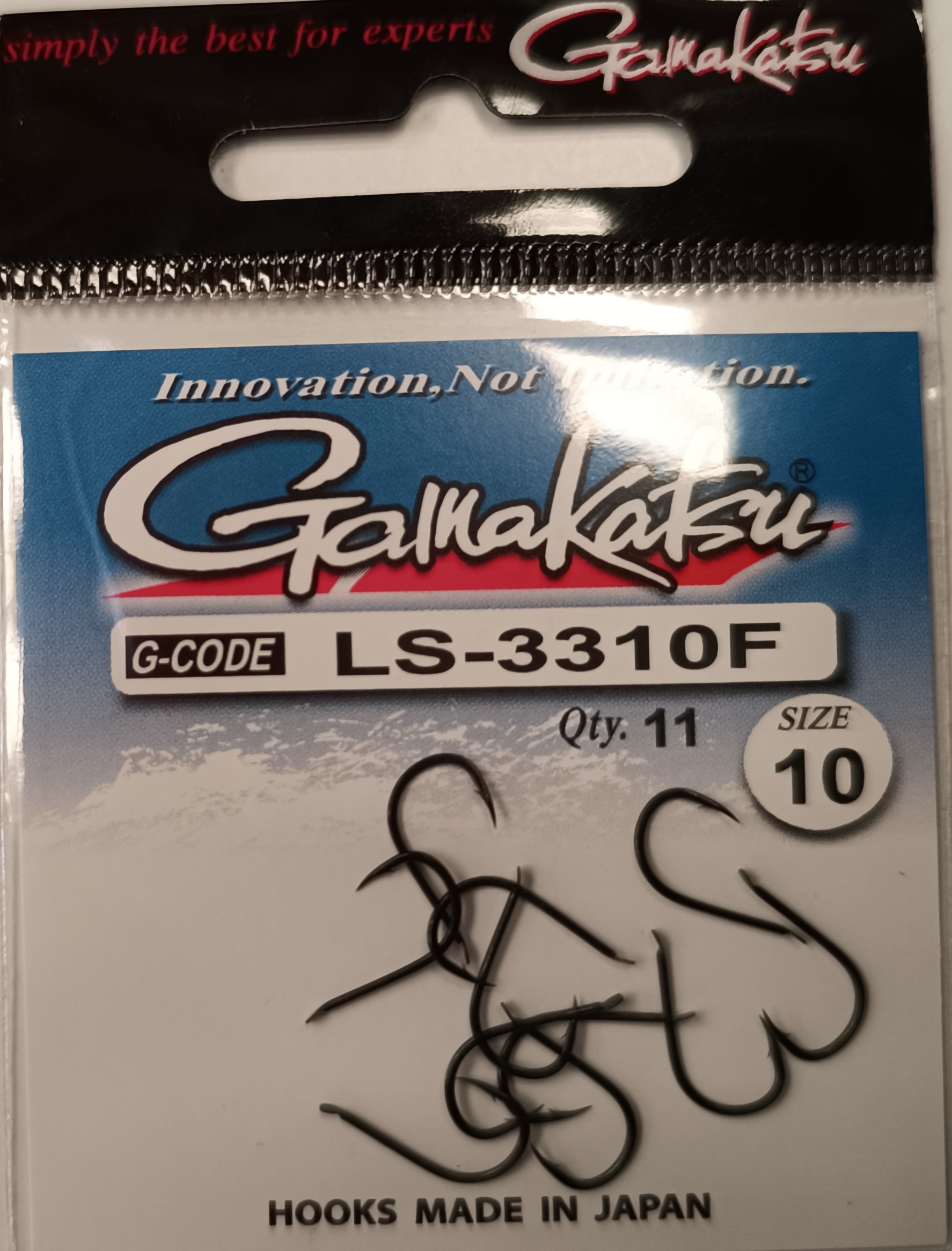 ANZUELO GAMAKATSU LS-3310F HOOKS BLACK Nº10 (11 unidades)