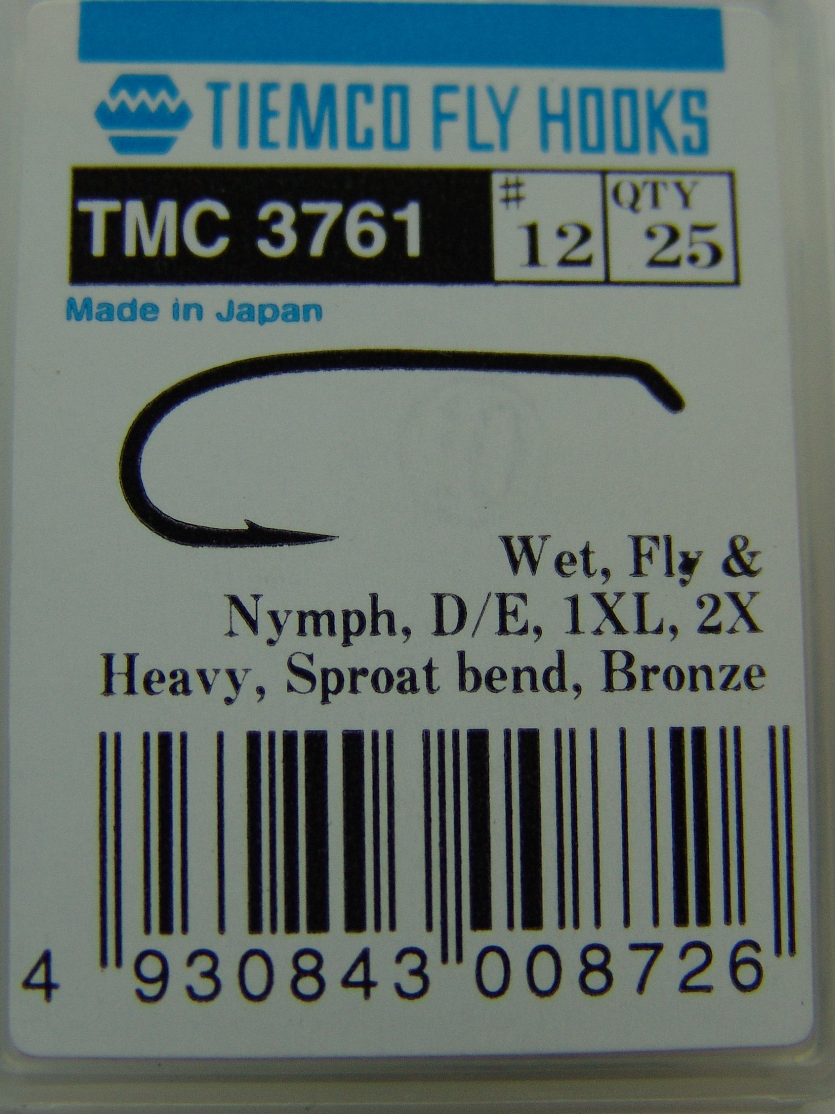 ANZUELO TIEMCO TMC-3761 Nº 12 Caja de 20 uds