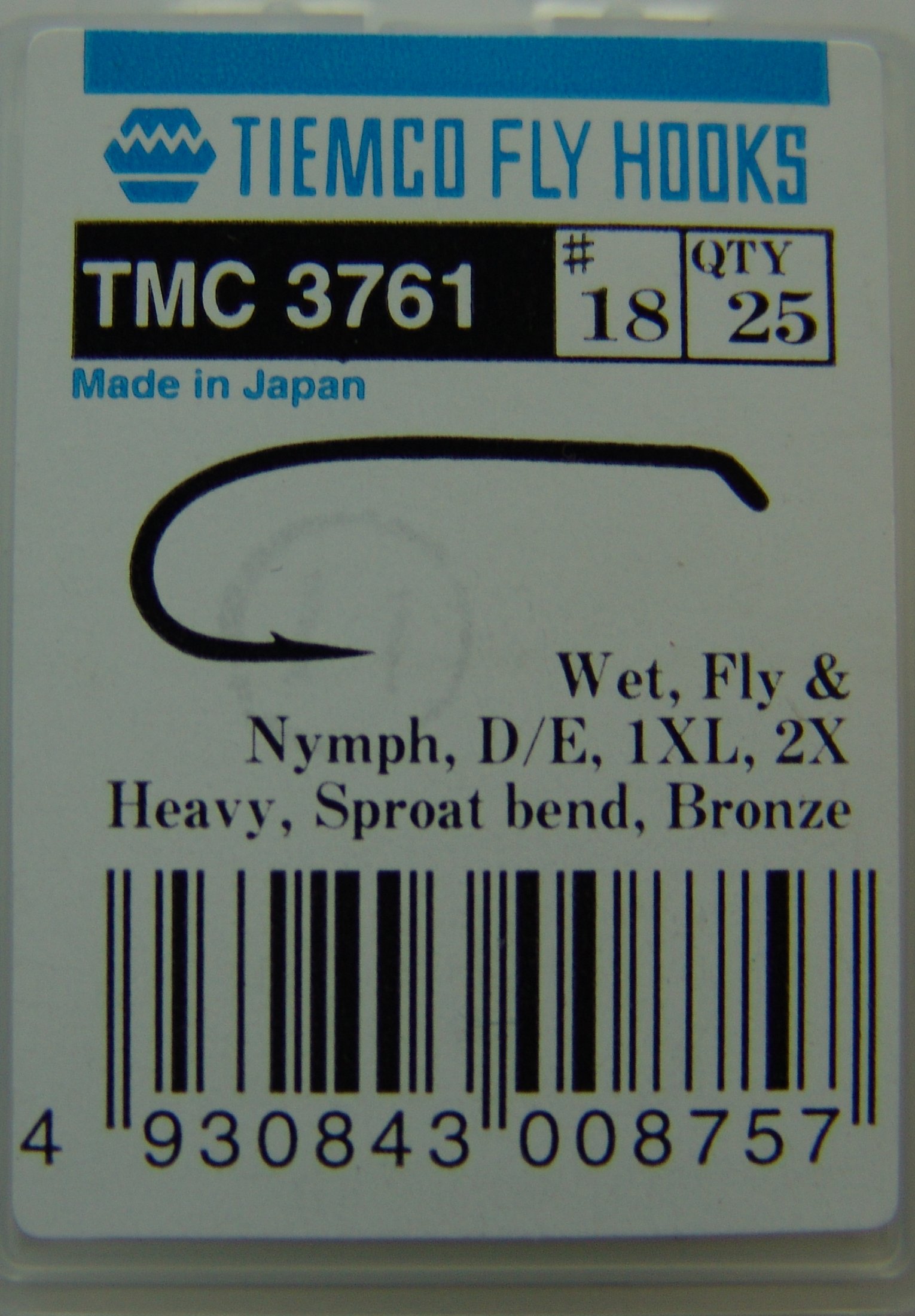 ANZUELO TIEMCO TMC-3761 Nº 18 Caja de 20 uds