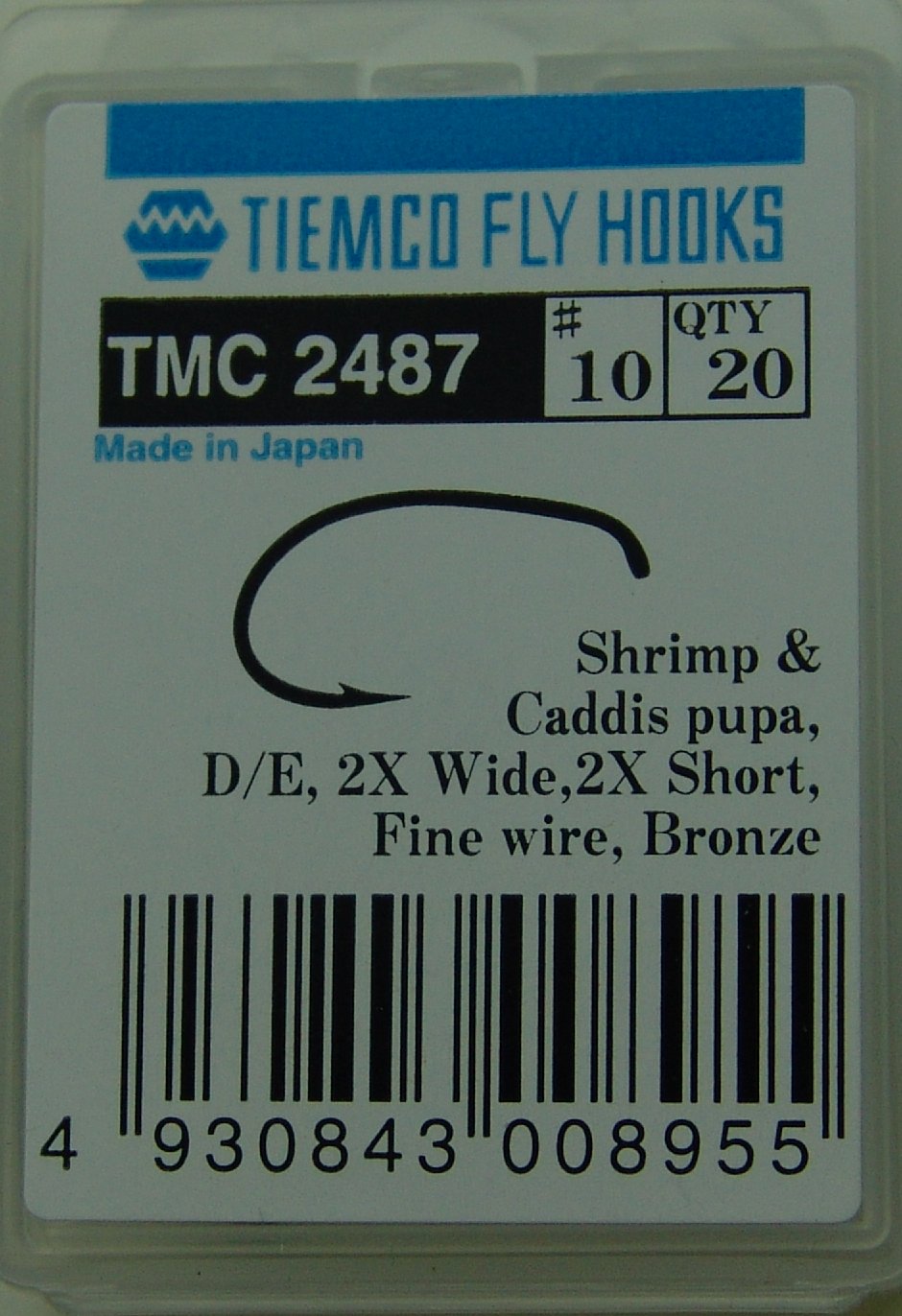 ANZUELO TIEMCO TMC-2487 Nº 10 Caja de 20 uds