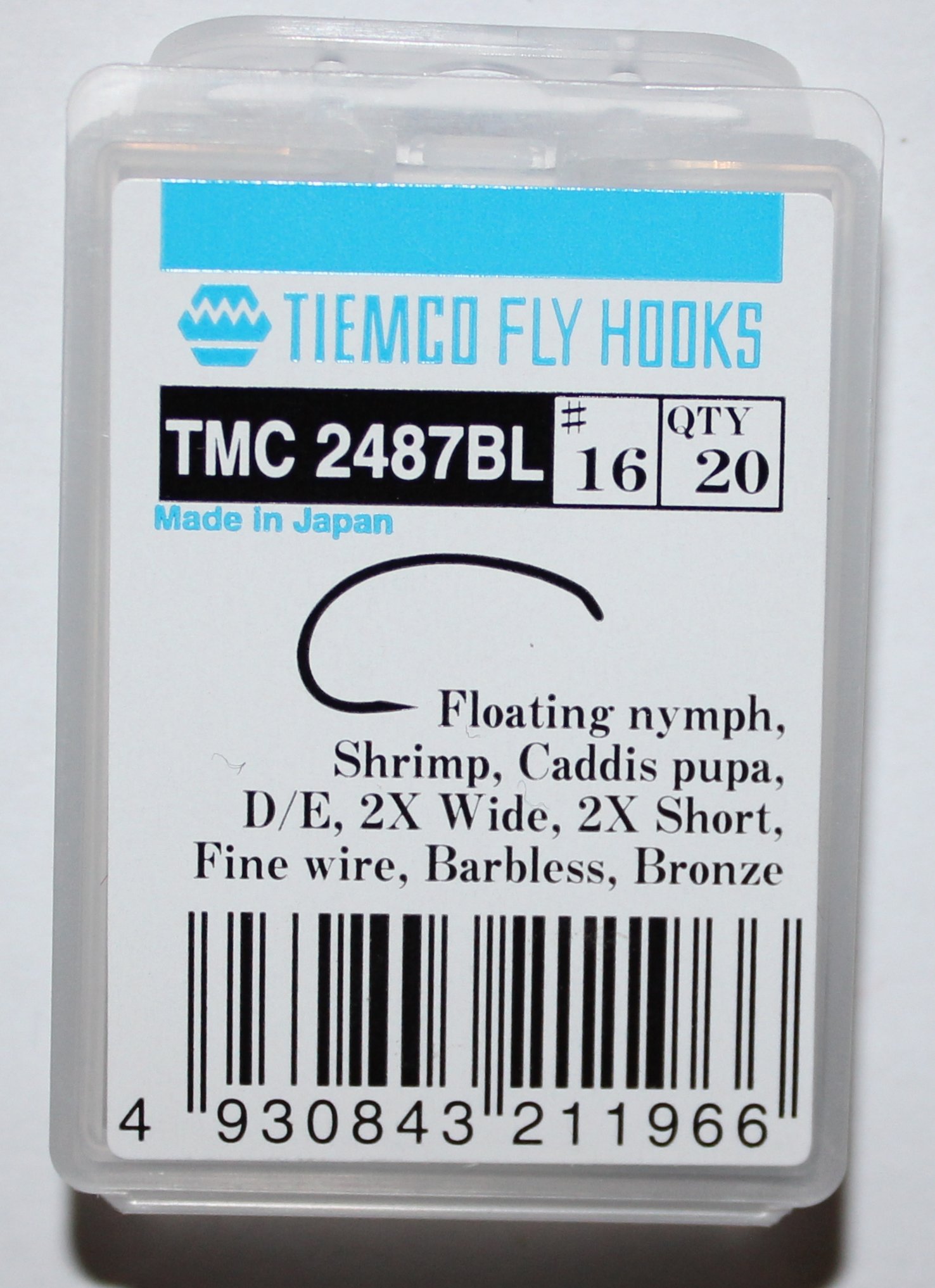 ANZUELO TIEMCO TMC-2487BL Nº16 Caja de 20 uds