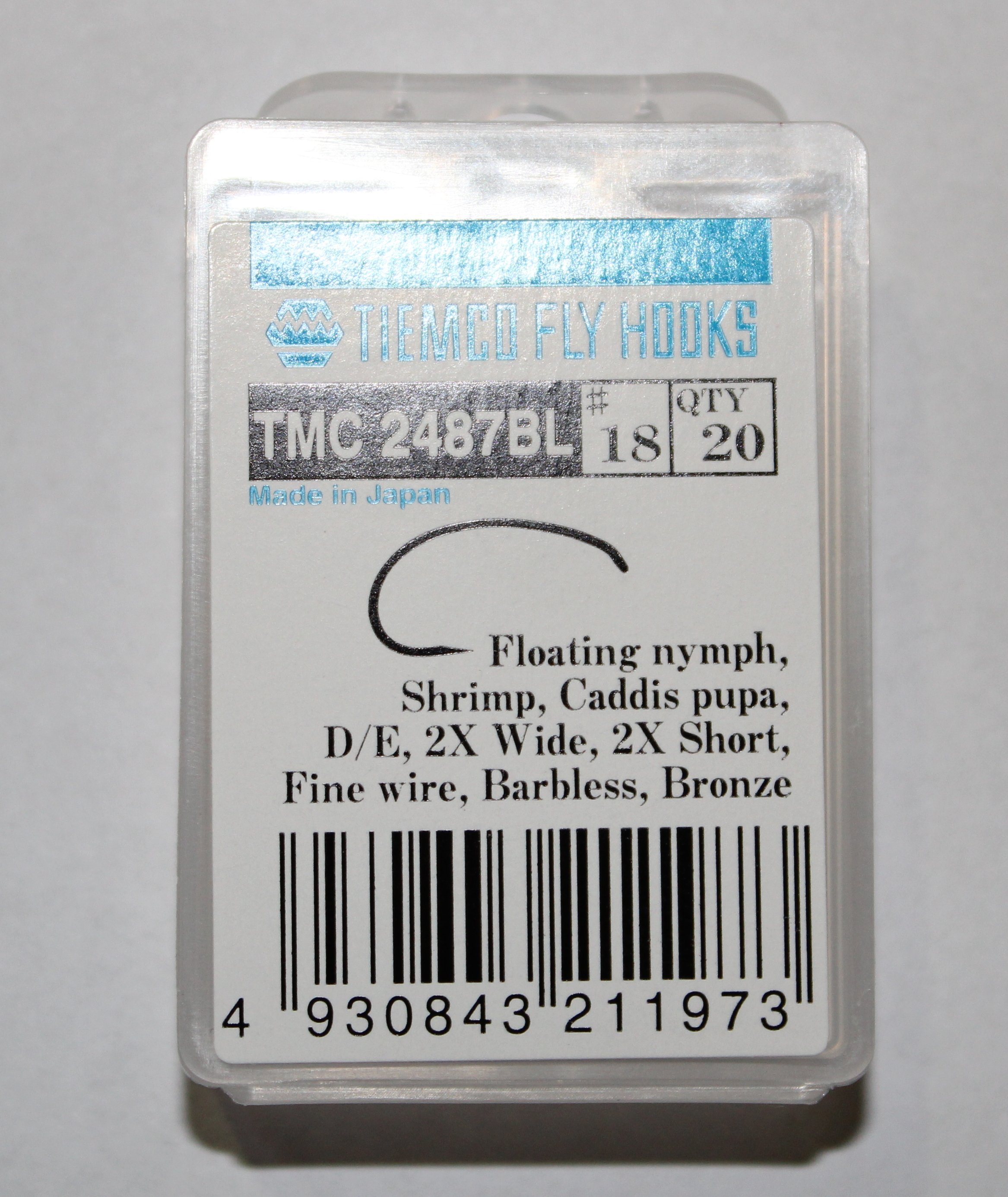 ANZUELO TIEMCO TMC-2487BL Nº18 Caja de 20 uds