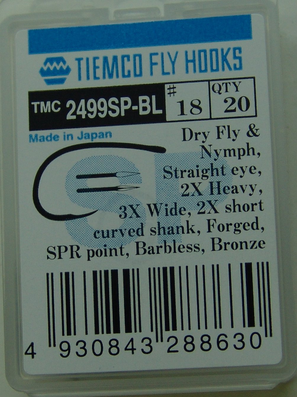 ANZUELO TIEMCO TMC-2499SPBLC Nº18 CAJA 20 uds