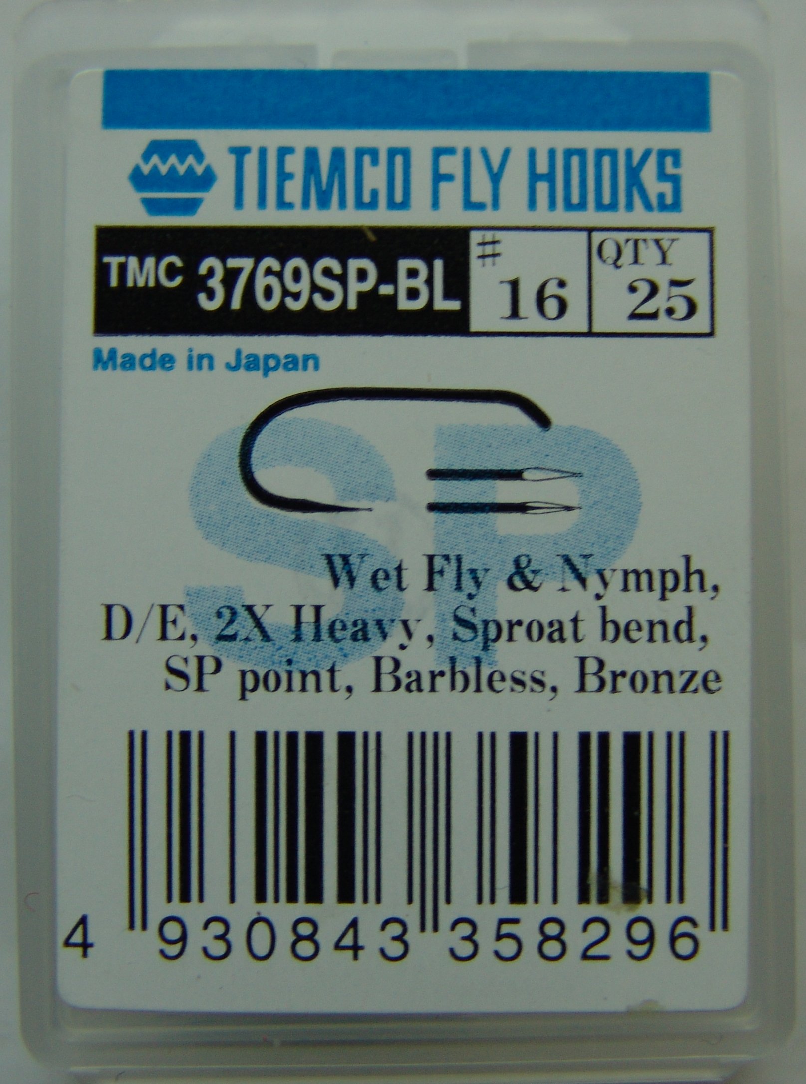 ANZUELO TIEMCO TMC-3769SPBL Nº 16 Caja 20 uds