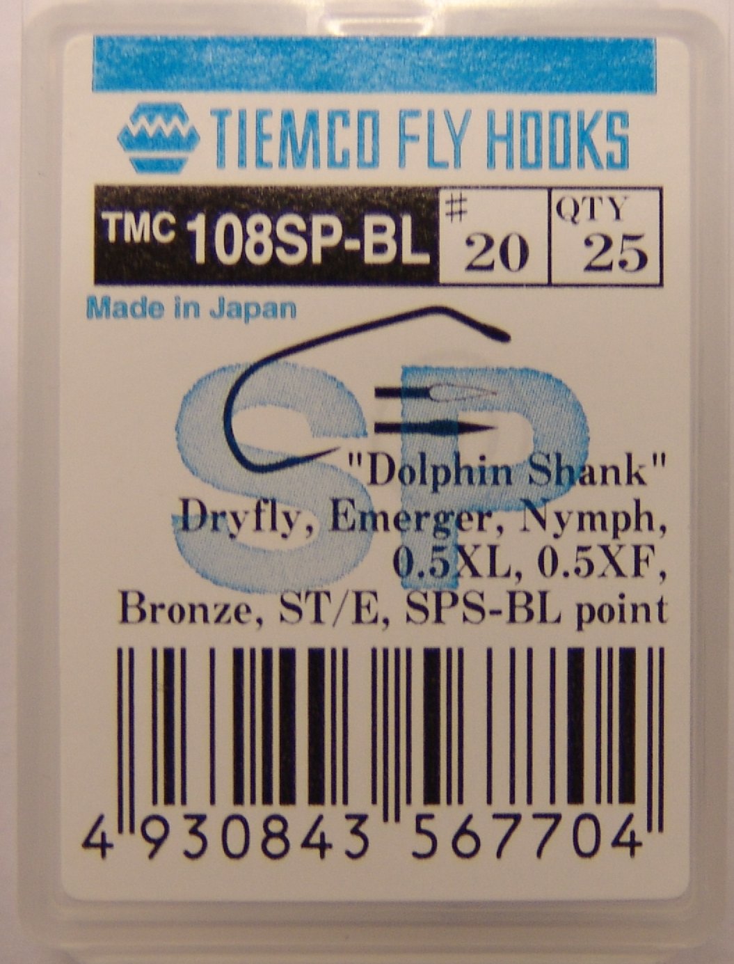 ANZUELO TIEMCO TMC-108SPBL Nº20 CAJA 20 UNI