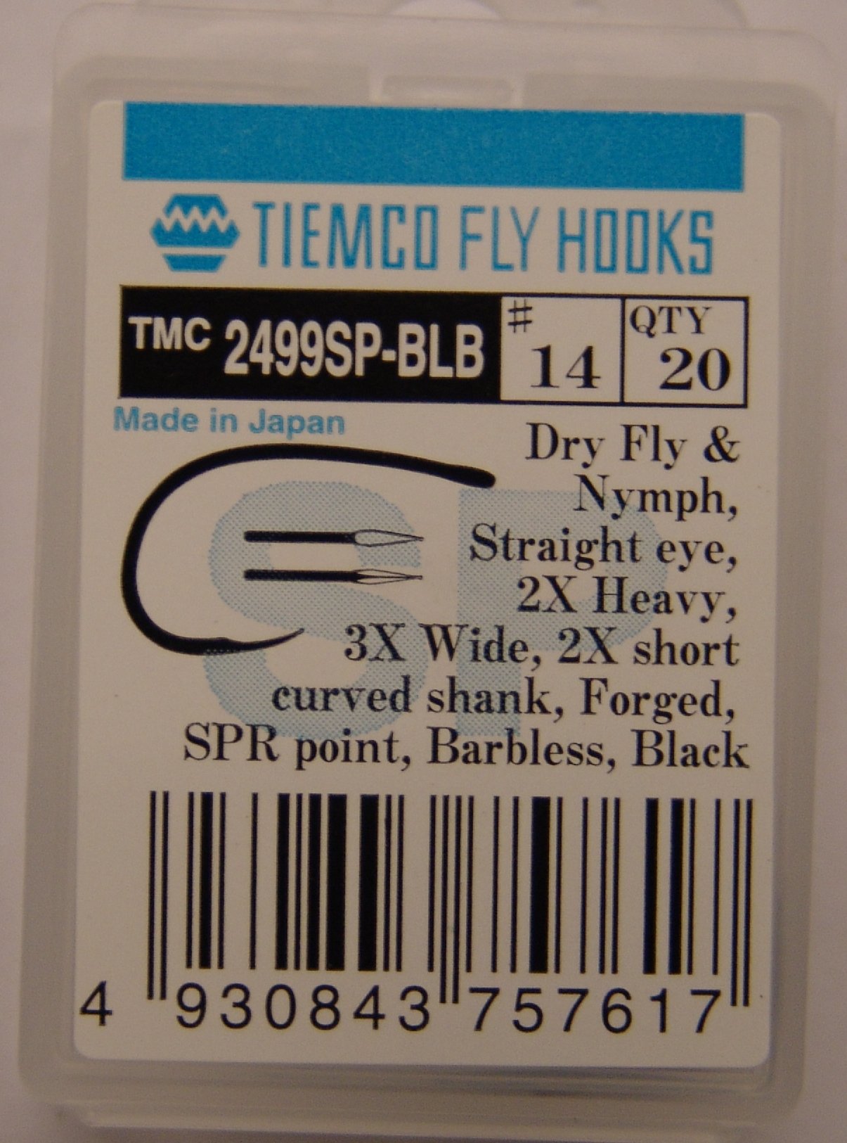 ANZUELO TIEMCO TMC 2499SPBL BLCK Nº14 CAJA20U