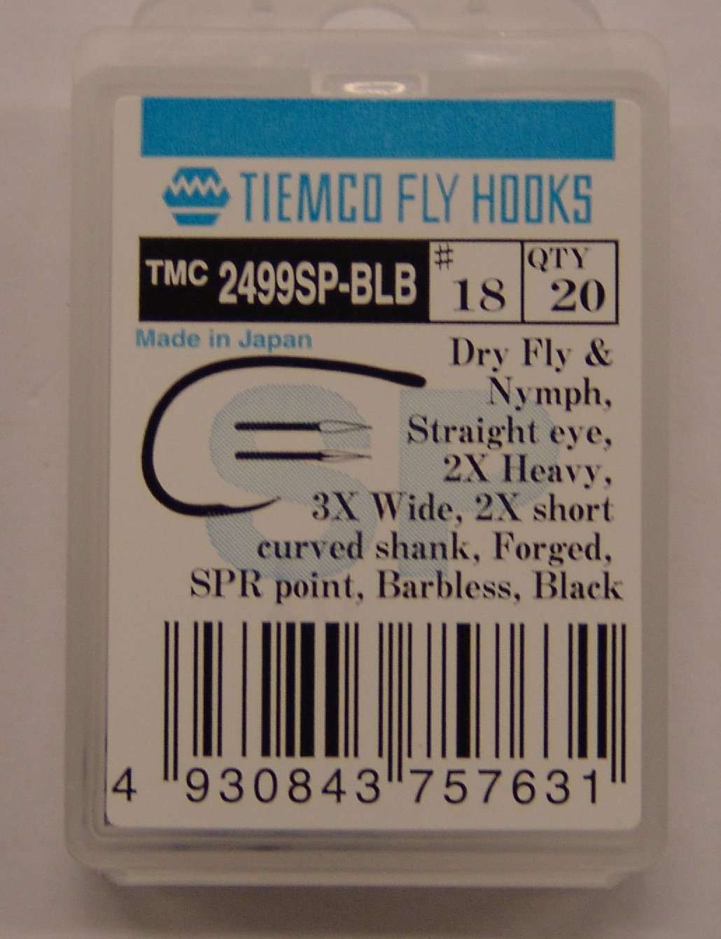 ANZUELO TIEMCO TMC 2499SPBL BLCK Nº18 CAJA20U
