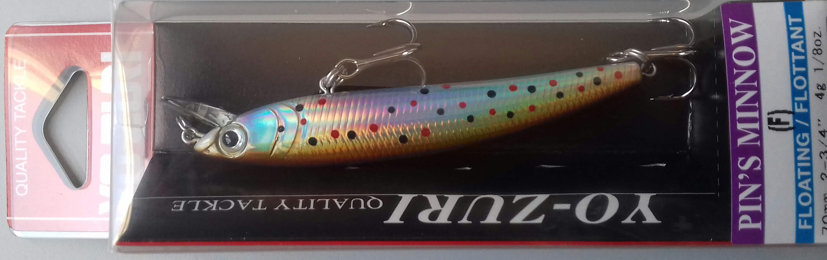 YO-ZURI PINS MINNOW F 70 F197-BWTR