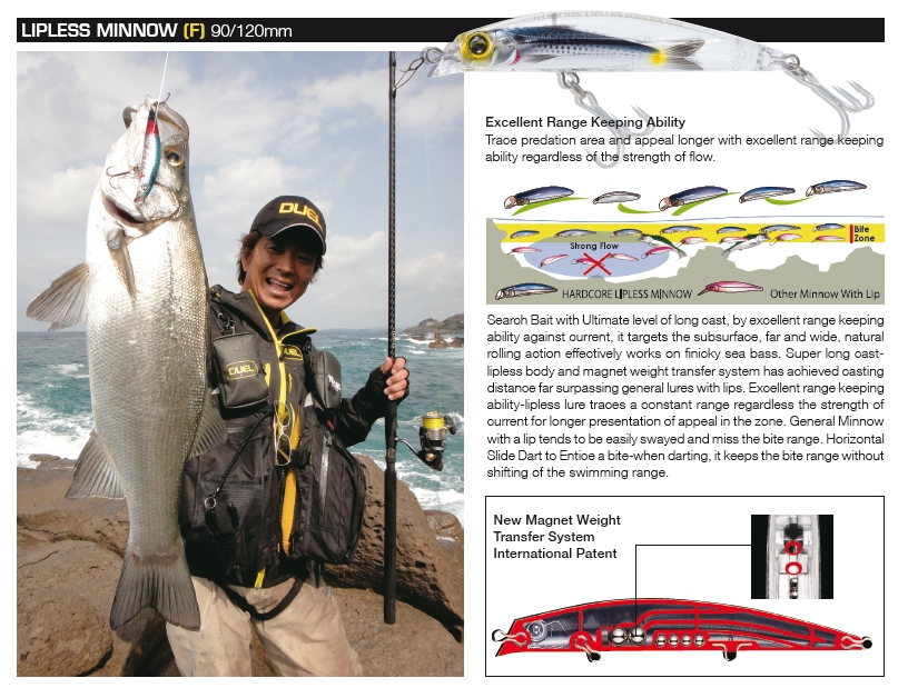 DUEL HARDCORE LIPLESS MINNNOW 120F F943-HCA