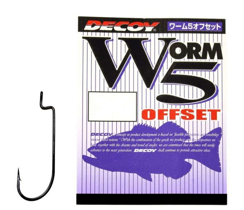 DECOY ANZUELO WORM5 OFFSET 800430 1/0 (9unidades)
