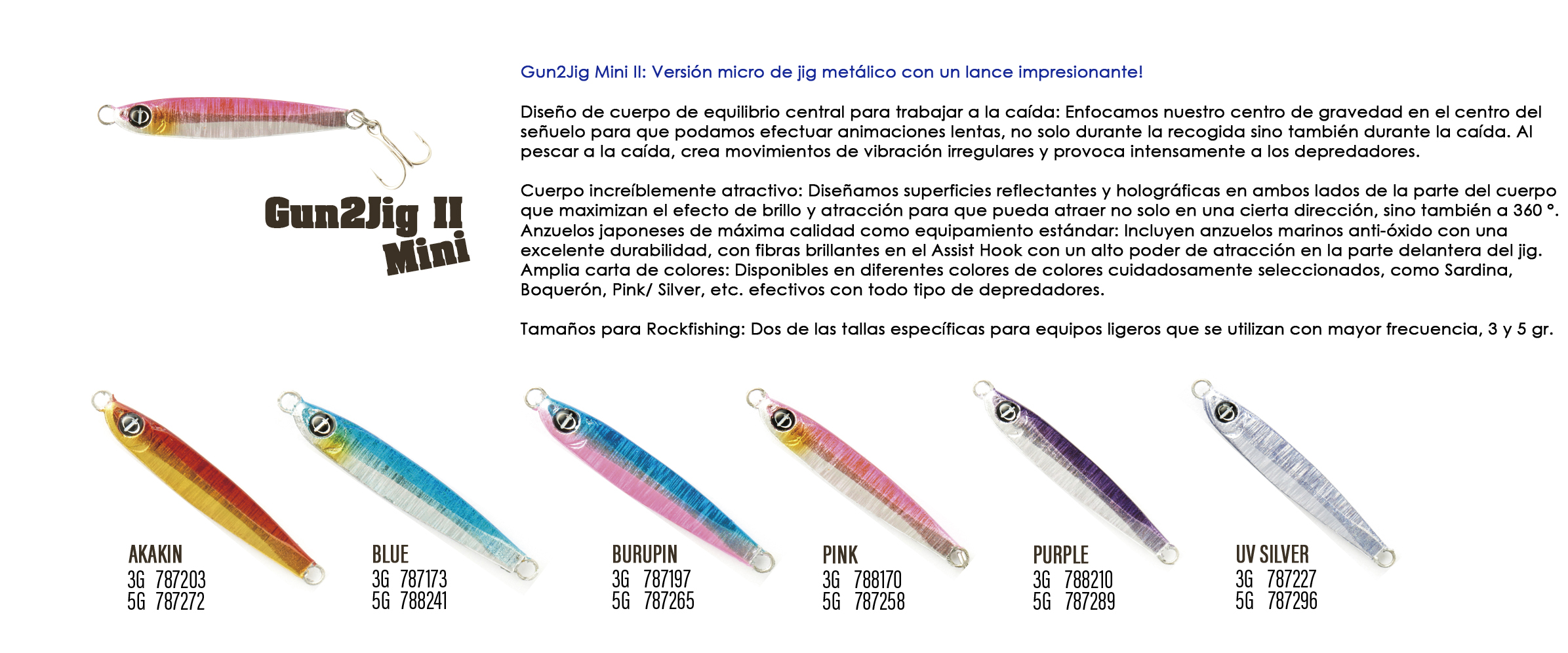OCEAN RULER GUNGUN JIG MINI II 3G PURPLE