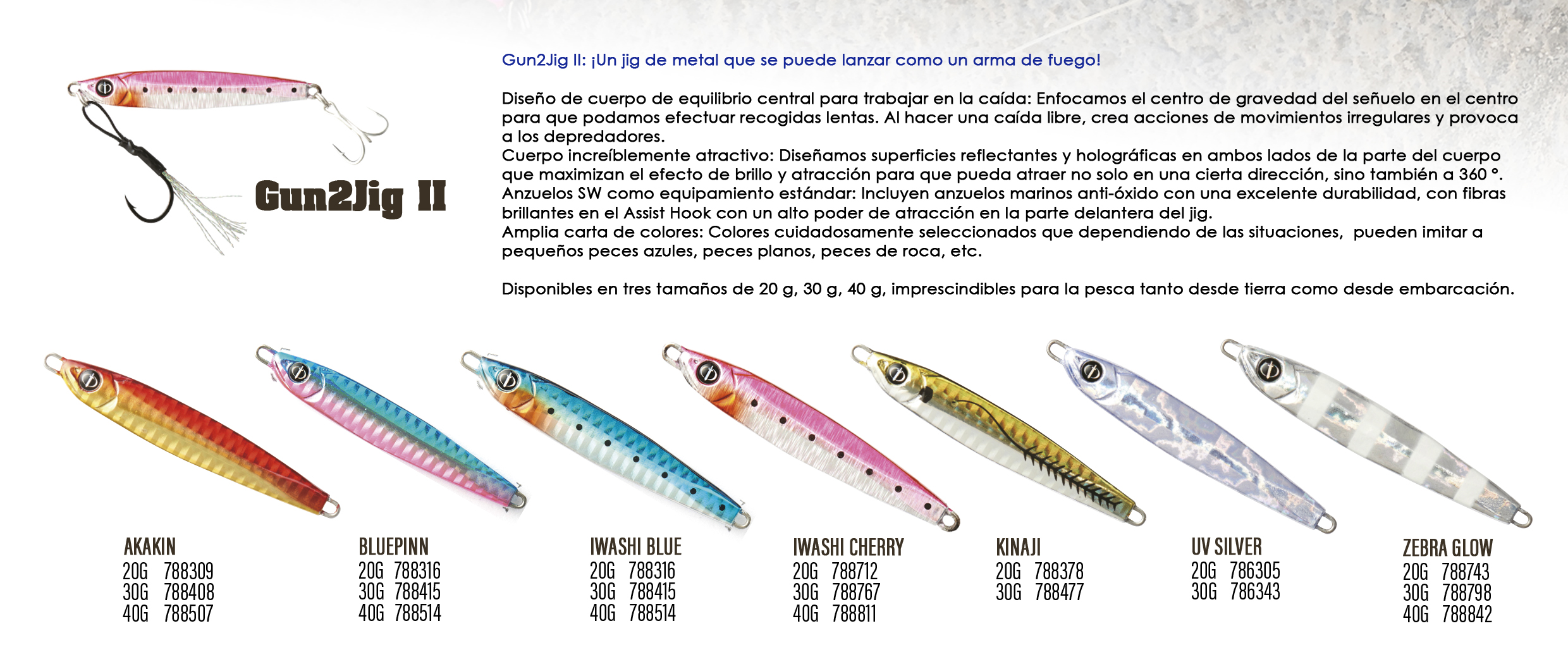 OCEAN RULER GUNGUN JIG 2 40G IWASI BLUE