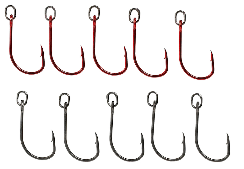 SG S1 SINGLE HOOK 3/0 RED & DG KIT