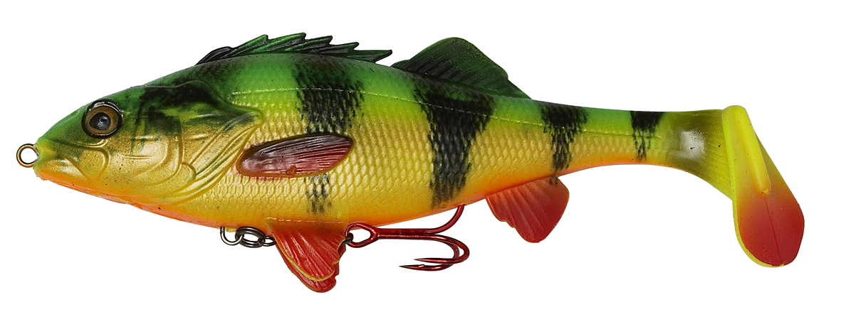 4D PERCH SHAD 12.5CM 23G SLOW SINK FIRETIGER