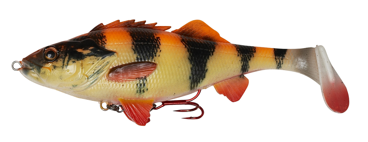 4D PERCH SHAD 12.5CM 23G SLOW SINK ALBINO