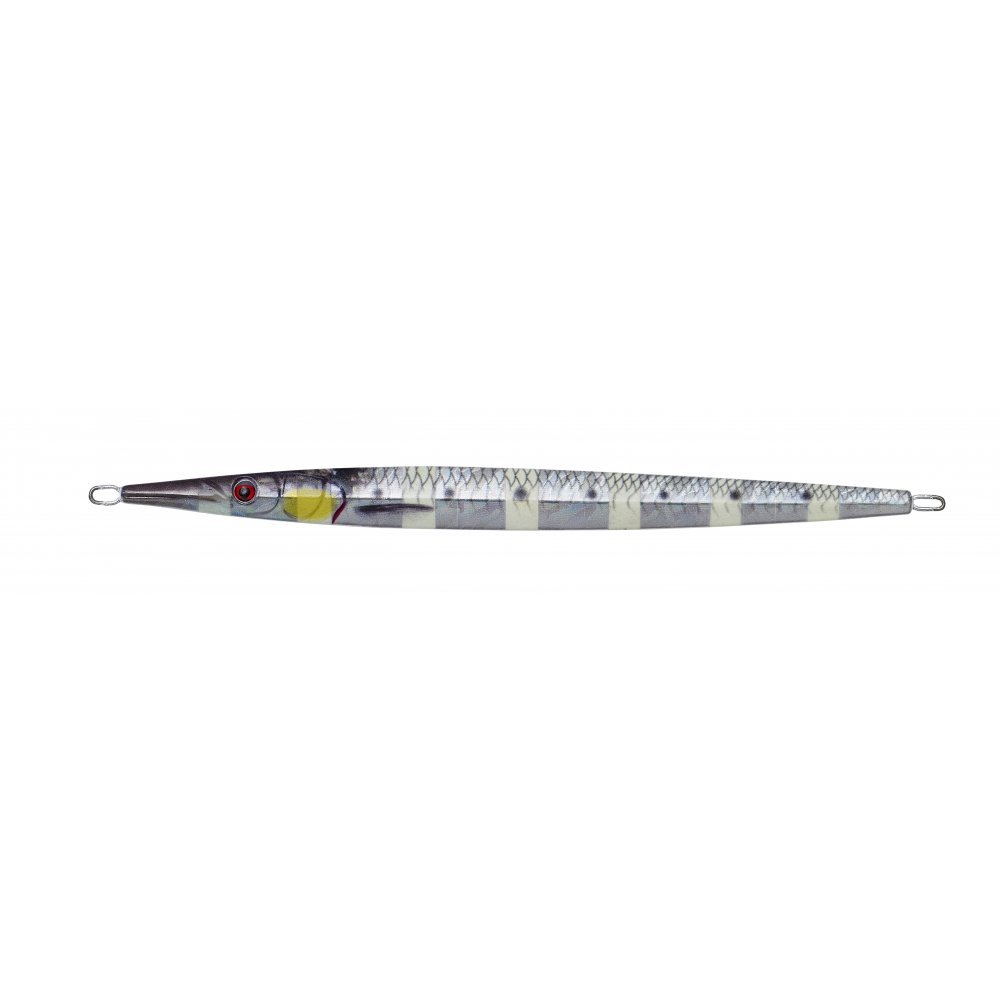 SAVAGE GEAR JIG 3D NEEDLE JIG 15CM 40G SINKING GLOW ZEBRA PHP