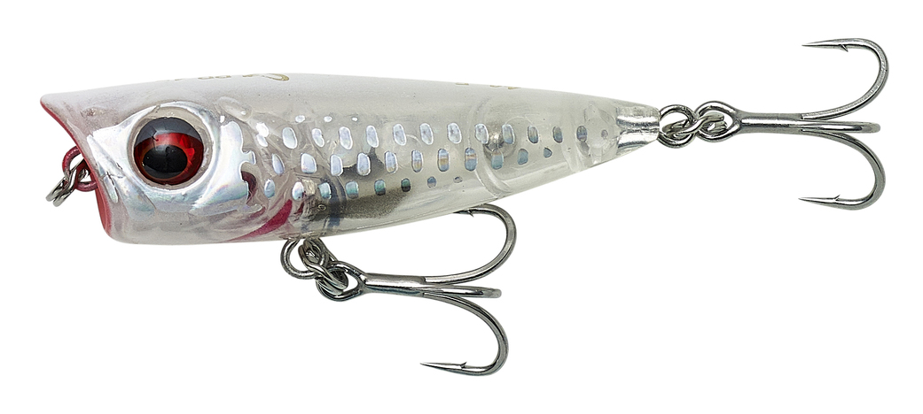 3D MINNOW POPPER 4.3CM 2.6G FLOATING CRYSTAL WHITE