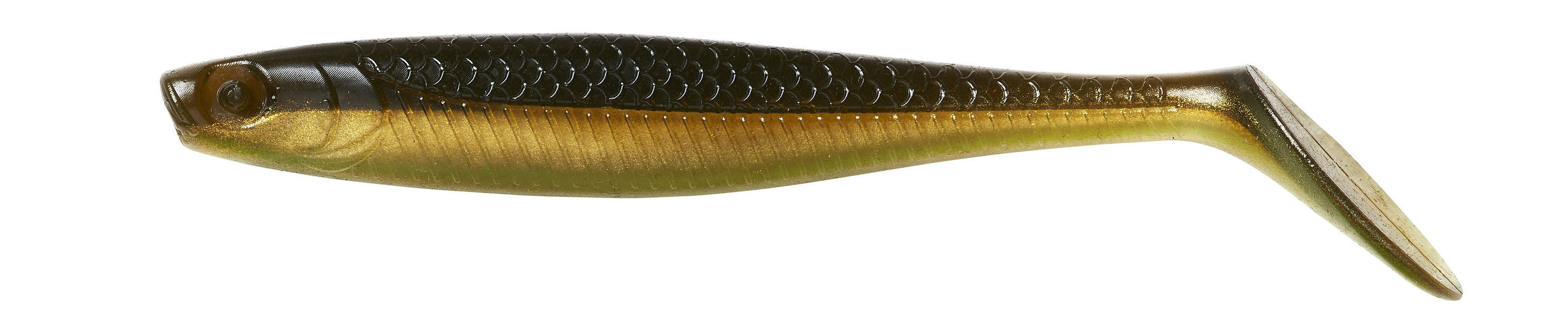SLIM SHAD PADDLE TAIL 10CM OLIVE/GOLD (1 unidad)