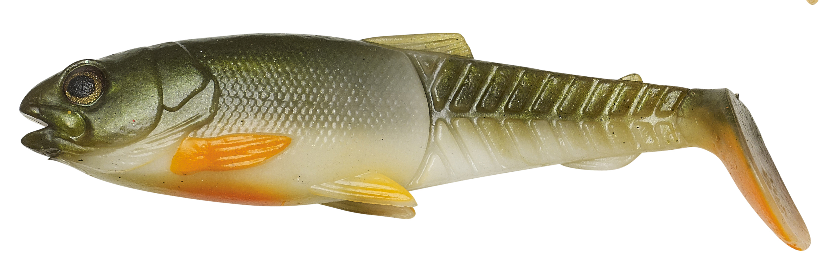 CRAFT CANNIBAL PADDLETAIL 12.5CM 20G OLIVE PEARL HOT ORANGE ( 1 unidad)