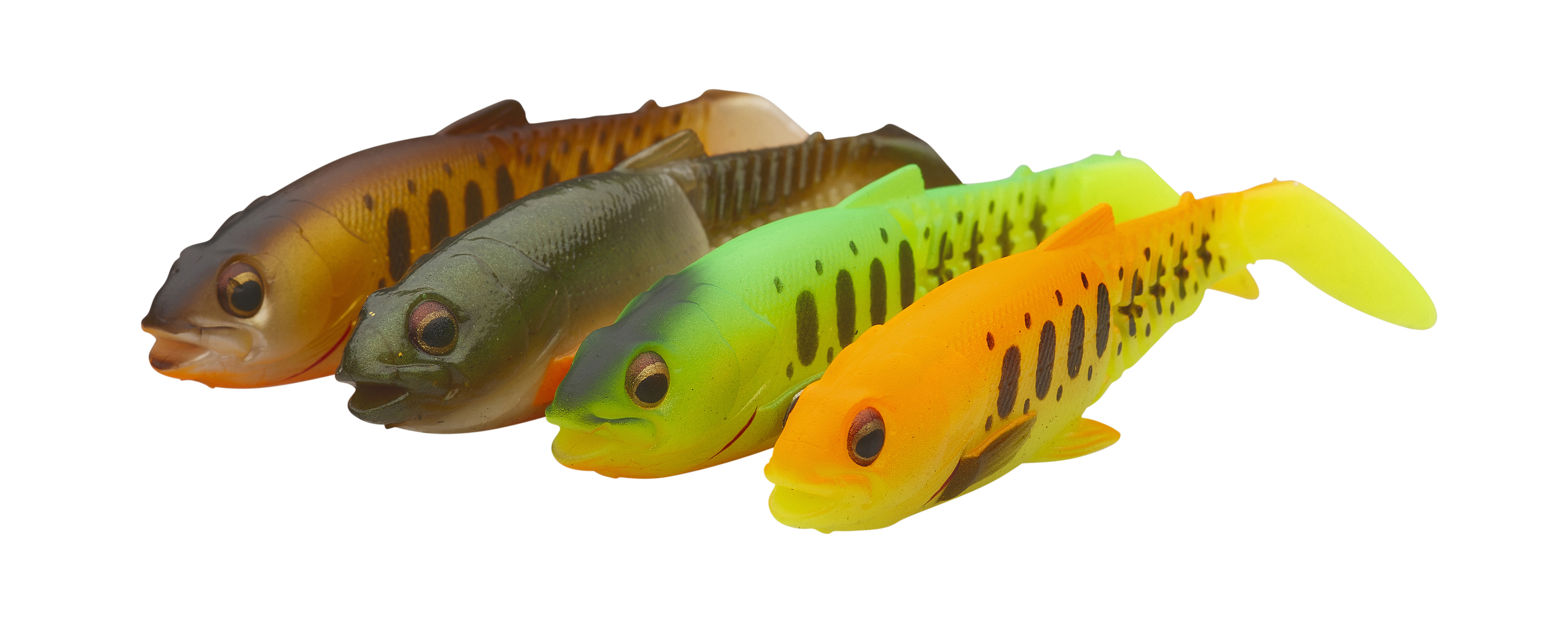 CRAFT CANNIBAL PADDLETAIL 8.5CM 7G DARK WATER MIX 4PCS
