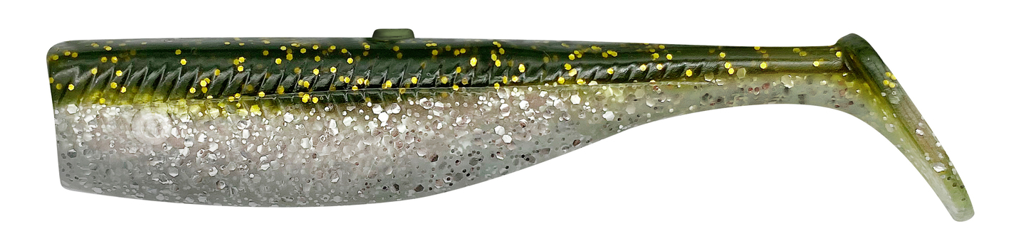 SAVAGE MINNOW TAIL100 10CM 10G GREEN SILVER 5PCS