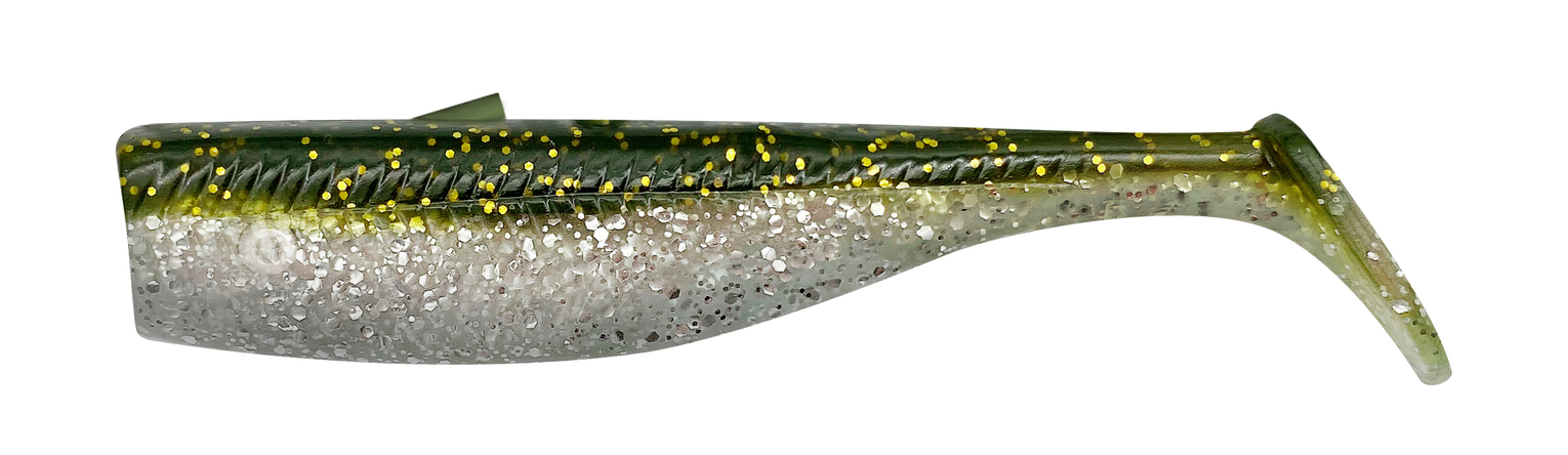 SAVAGE MINNOW WEEDLESS TAIL100 10CM 10G GREEN SILVER 5PCS