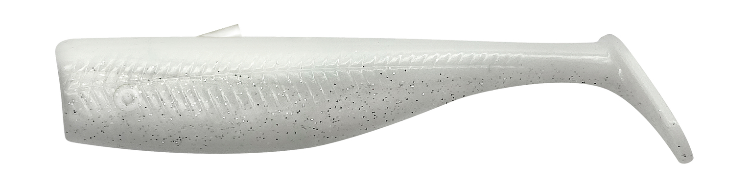 SAVAGE MINNOW WEEDLESS TAIL100 10CM 10G WHITE PEARL SILVER 5PCS