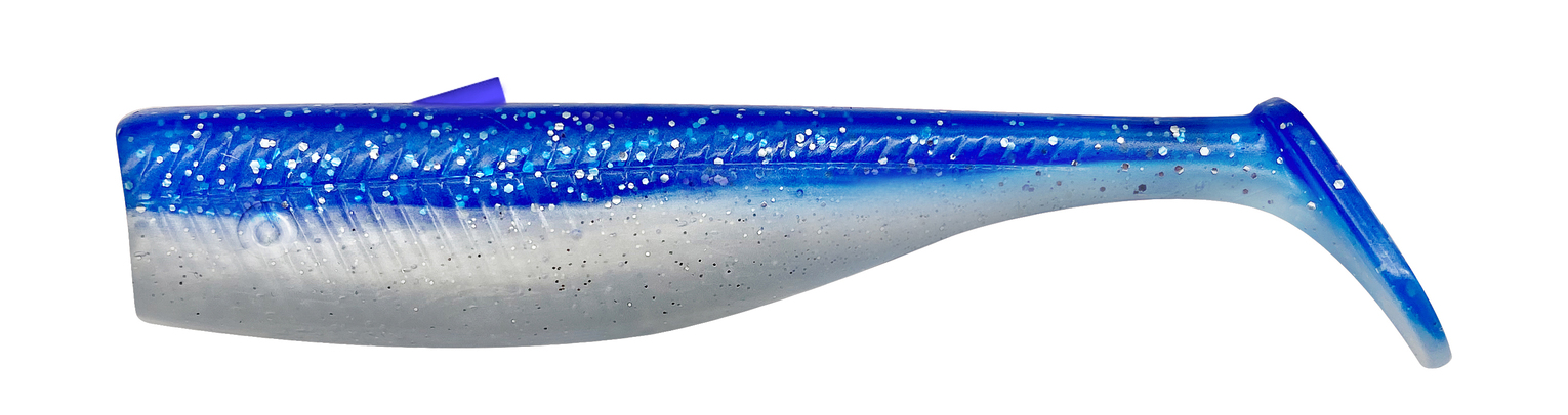 SAVAGE MINNOW WEEDLESS TAIL100 10CM 10G BLUE PEARL SILVER 5PCS