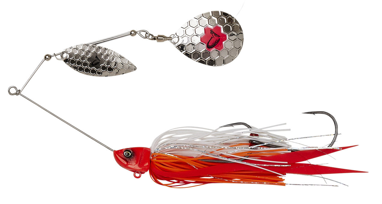 DA'BUSH SPINNERBAIT 14CM 21G SINKING RED HEAD SILVER