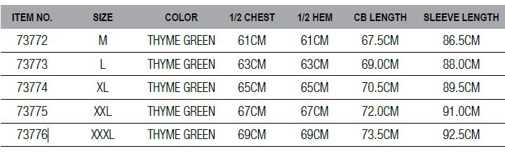 MANITOBA FISHING JACKET L THYME GREEN