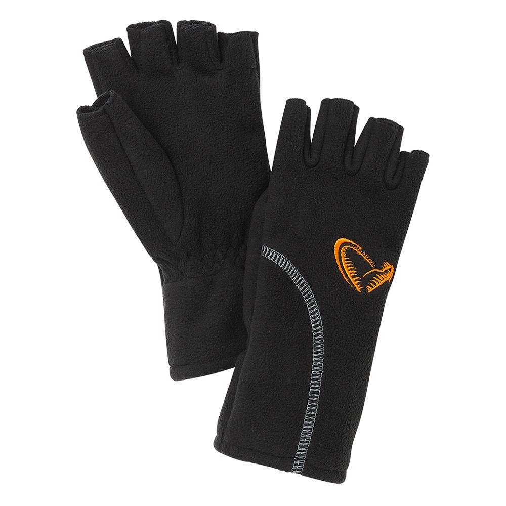 SAVAGE GEAR GUANTES WIND PRO HALF FINGER L BLACK