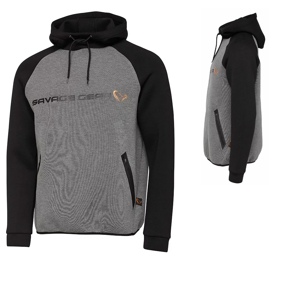 SAVAGE GEAR TEC-FOAM HOODIE L DARK GREY MELANGE