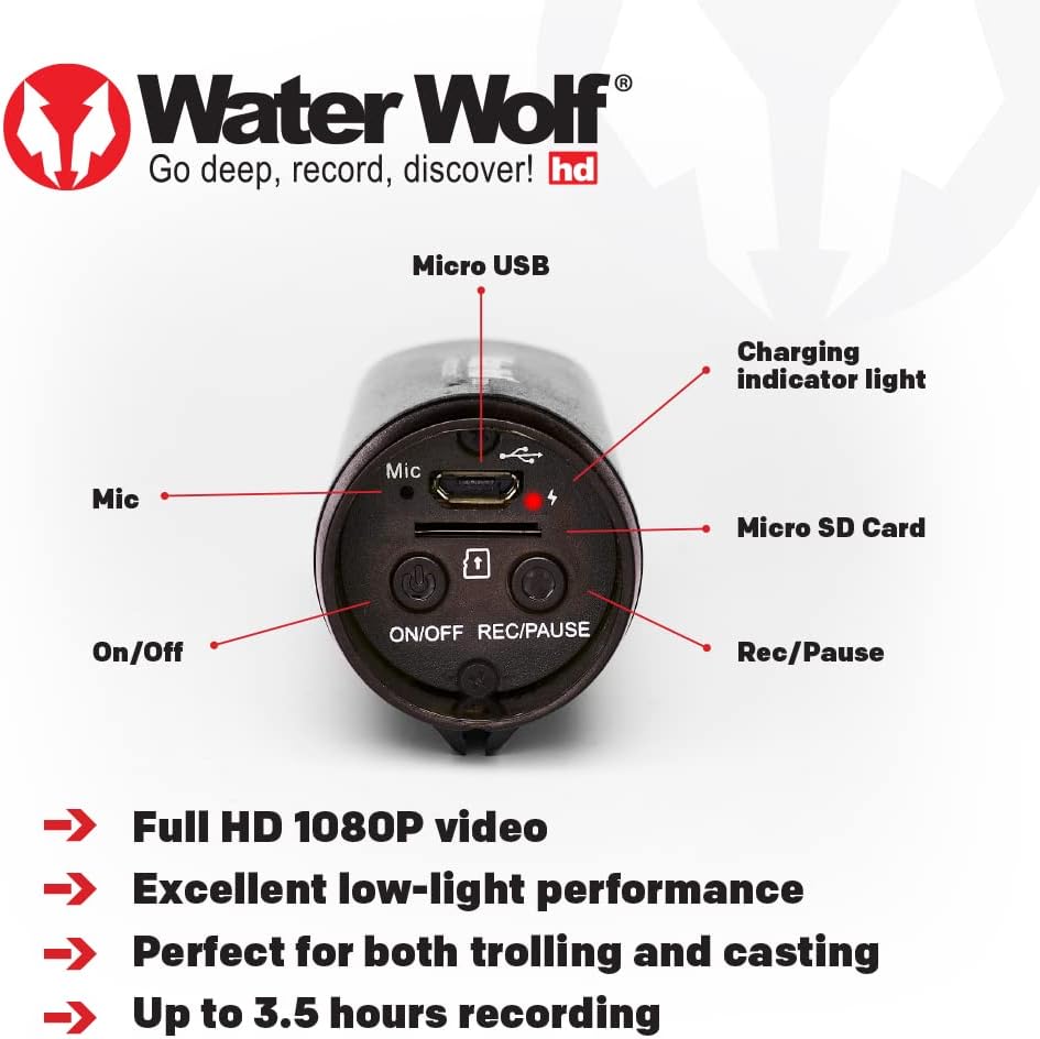 CAMARA WATER WOLF 2.0 1080K (CAMARA VIDEO ACUATICA)