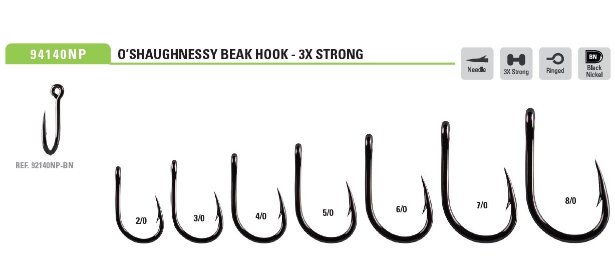 ANZUELO MUSTAD 94140NP-BN-2/0 (7 unidades)