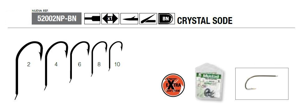 ANZUELO MUSTAD ULTRA 52002NP-BN 6 (10 unidades)