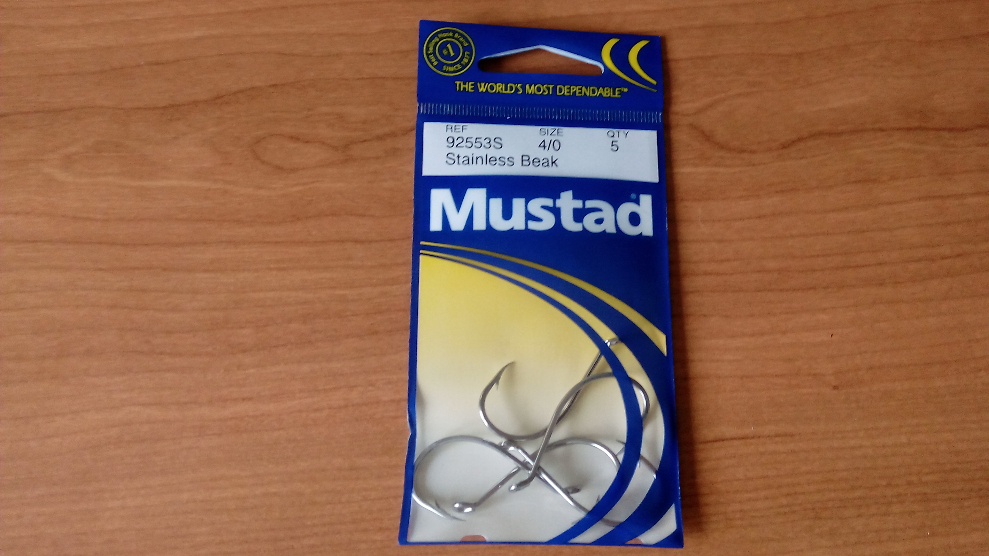 ANZUELO MUSTAD 92553-S NUM 4/0 (5 unidades)