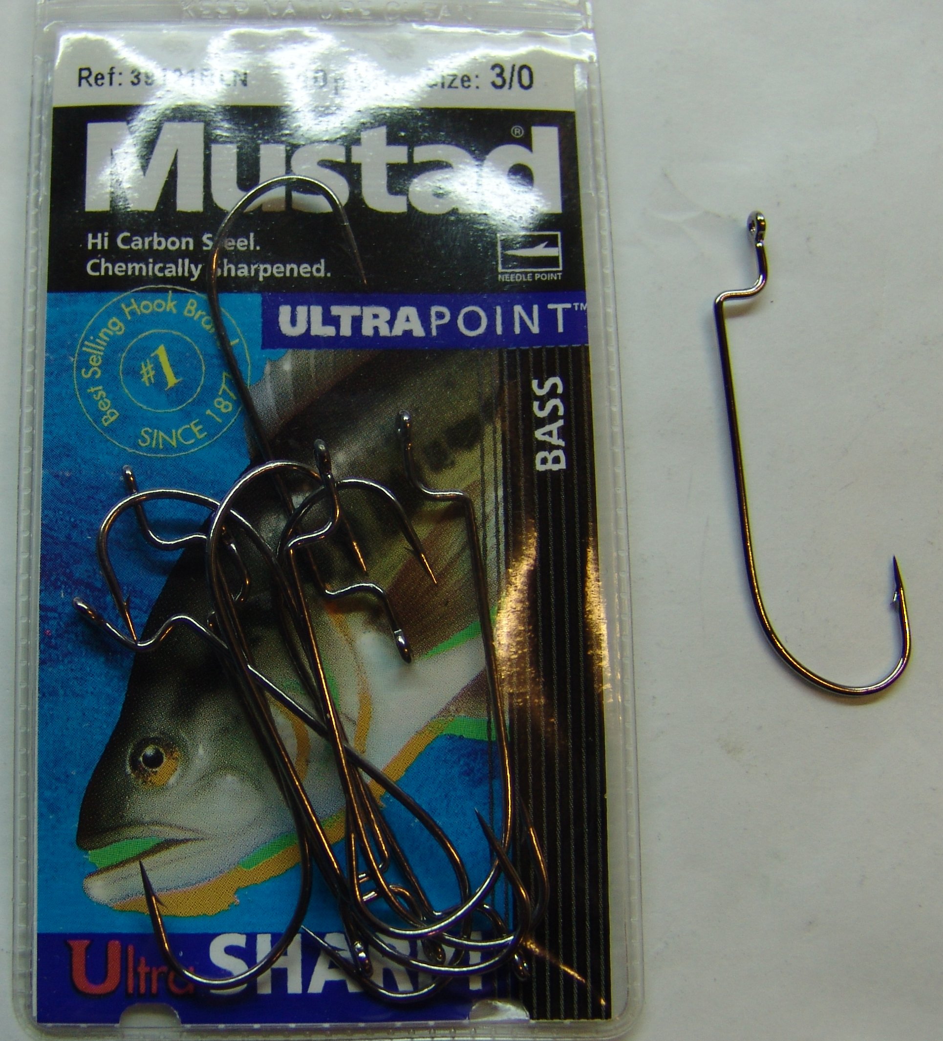 ANZUELO MUSTAD ULTRA 39121BLN 3/0 (10 unidades)