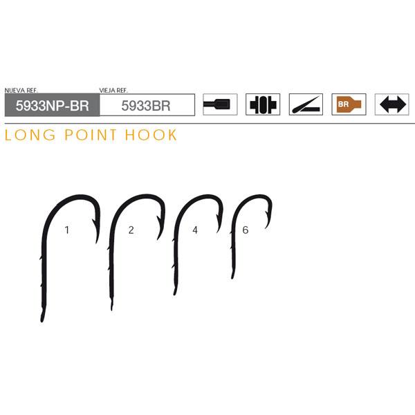ANZUELO MUSTAD ULTRA 5933NP-BR 1 (10 unidades)