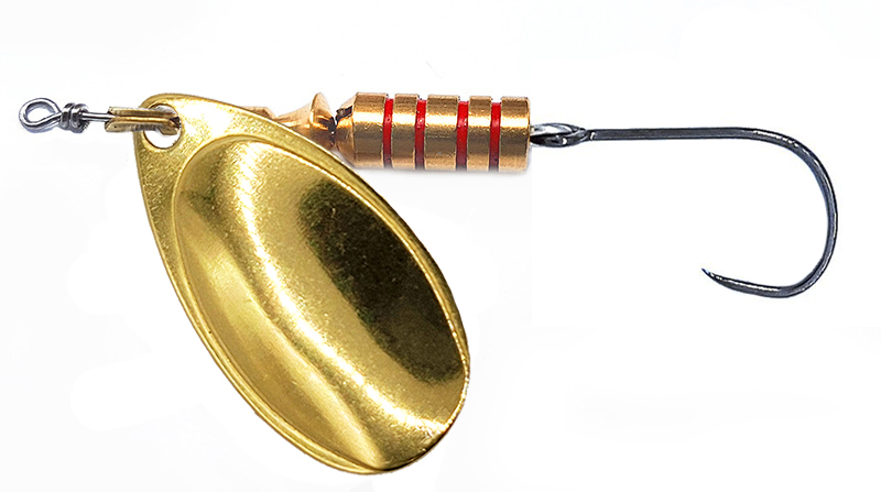CUCHARILLA ILBA TONDO ORO N°4 10 GR (1 ANZUELO SIN MUERTE)