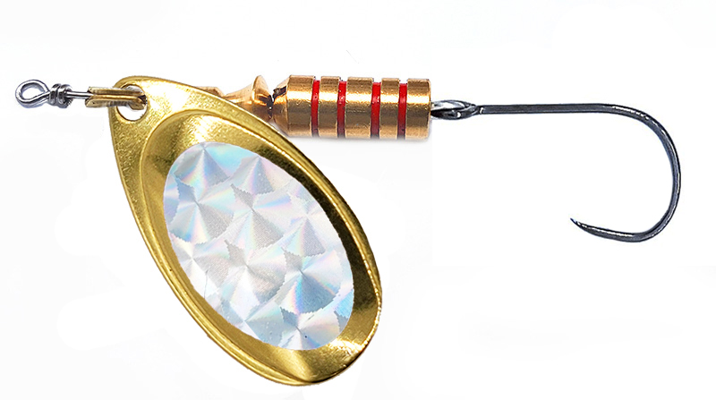 CUCHARILLA ILBA TONDO ALPHA ORO MIRALL PLATA N°3 7 GR (1 ANZUELO SIN MUERTE