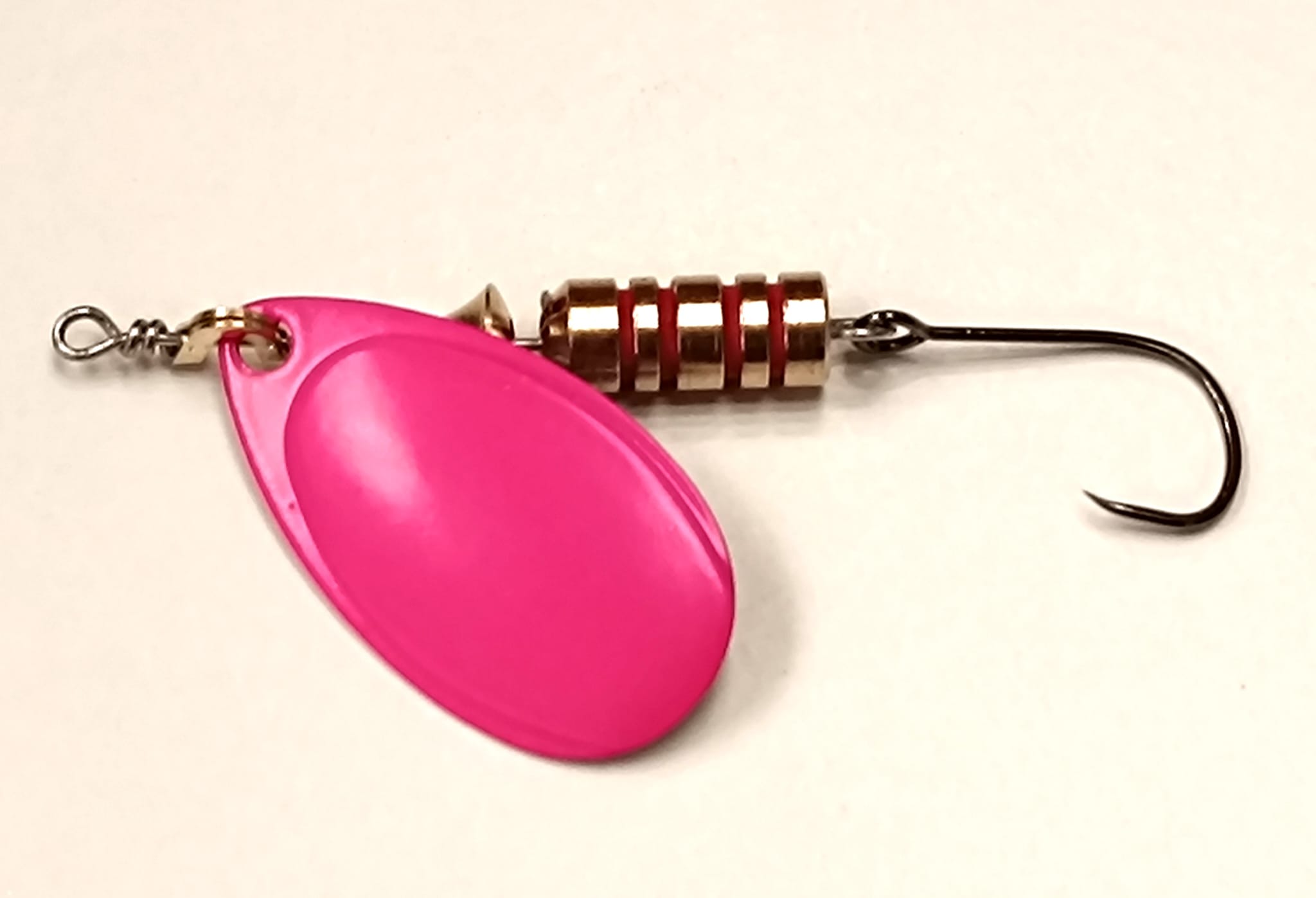 CUCHARILLA ILBA TONDO FLUOR PINK Nº 2 5 GR (1 ANZUELO SIN MUERTE)