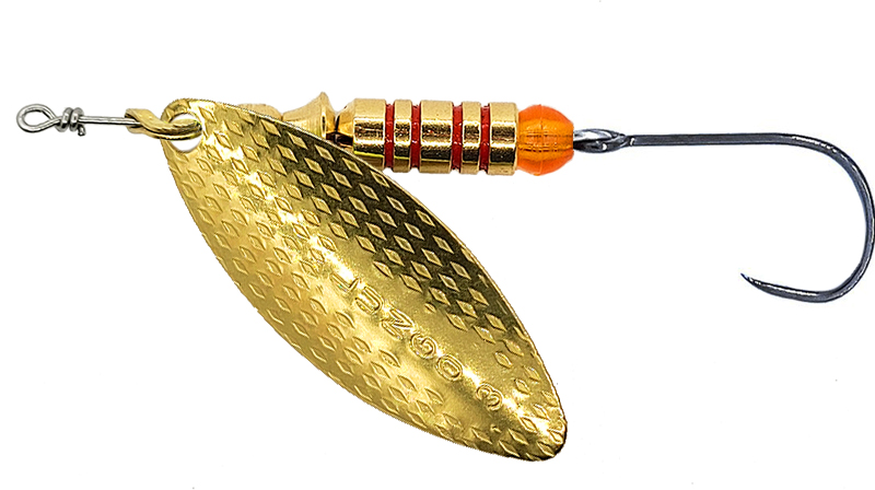 CUCHARILLA ILBA LUNGO ORO Nº 3 7 GR (1 ANZUELO SIN MUERTE)