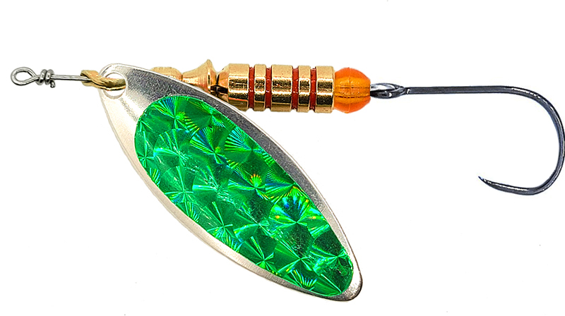 CUCHARILLA ILBA LUNGO ALPHA PLATA MIRALL VERDE Nº 1 3 GR (1 ANZUELO SIN MUE